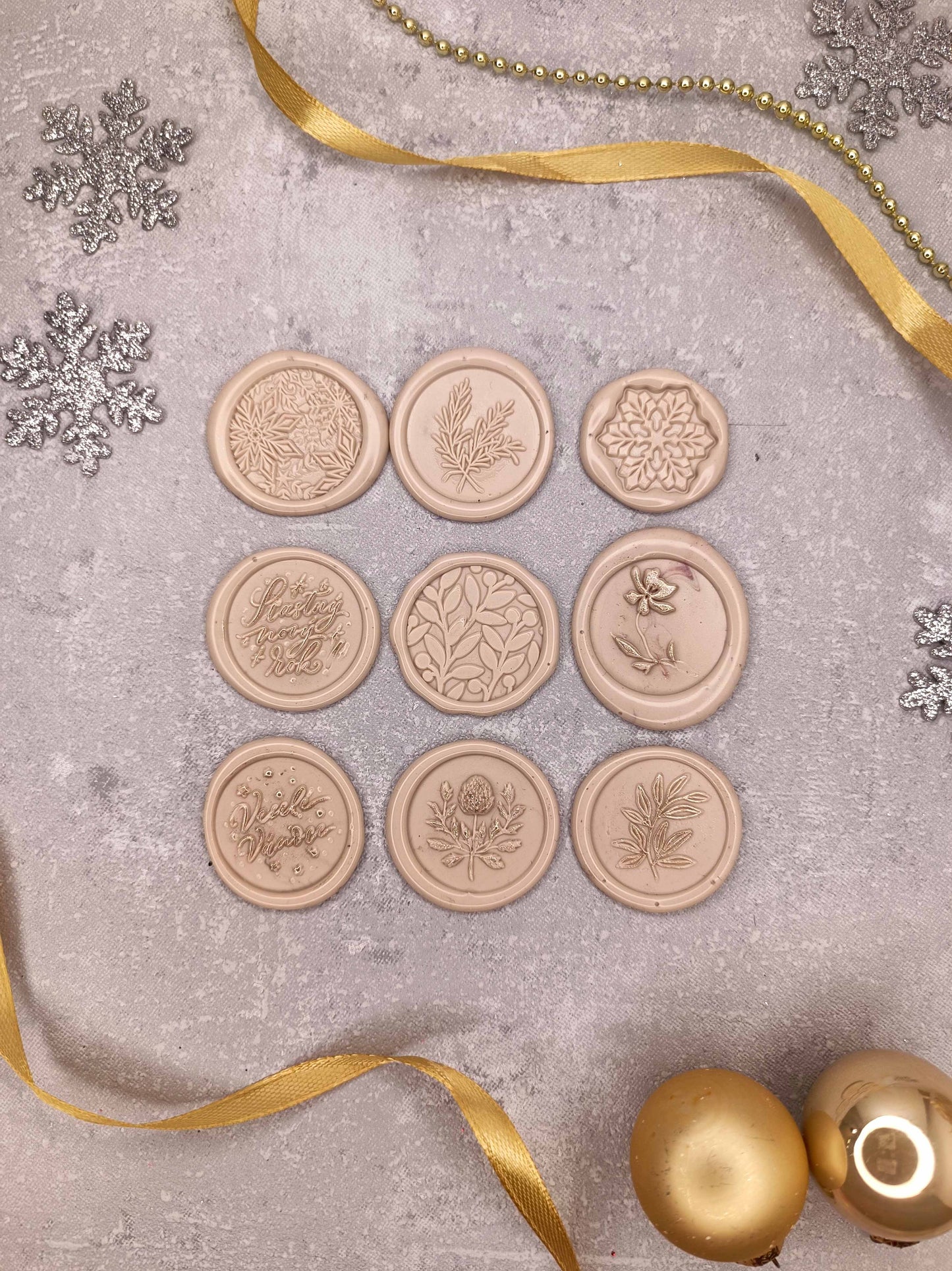 Vánoční samolepicí voskové pečetě