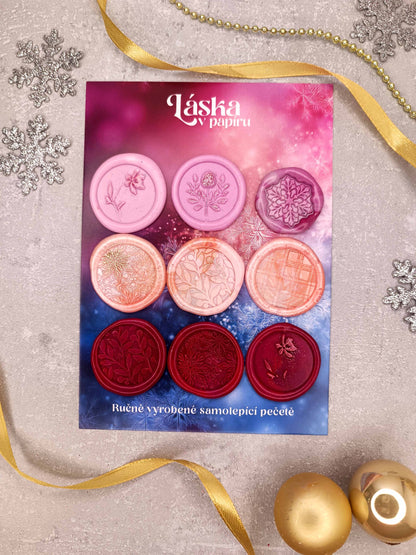 Vánoční samolepicí voskové pečetě