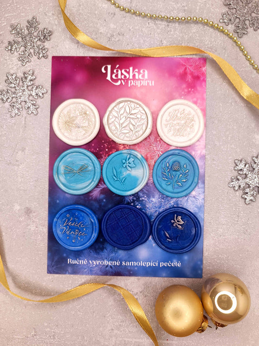 Vánoční samolepicí voskové pečetě