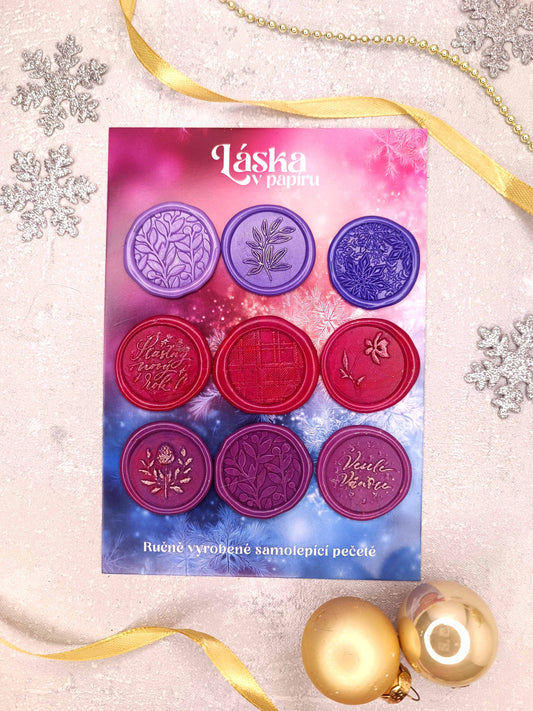 Vánoční samolepicí voskové pečetě