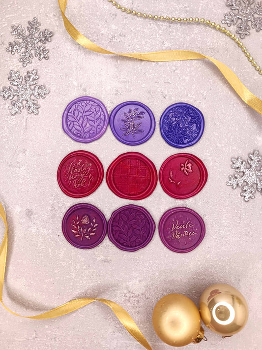 Vánoční samolepicí voskové pečetě