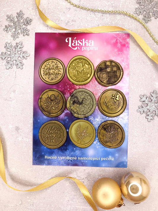 Vánoční samolepicí voskové pečetě