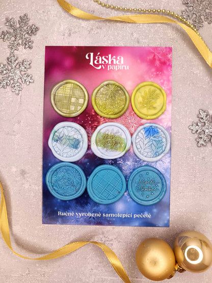 Vánoční samolepicí voskové pečetě