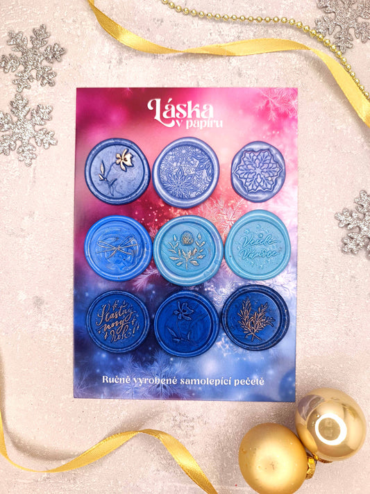 Vánoční samolepicí voskové pečetě
