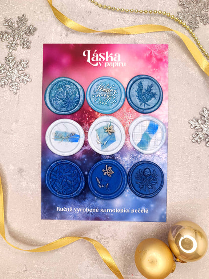 Vánoční samolepicí voskové pečetě
