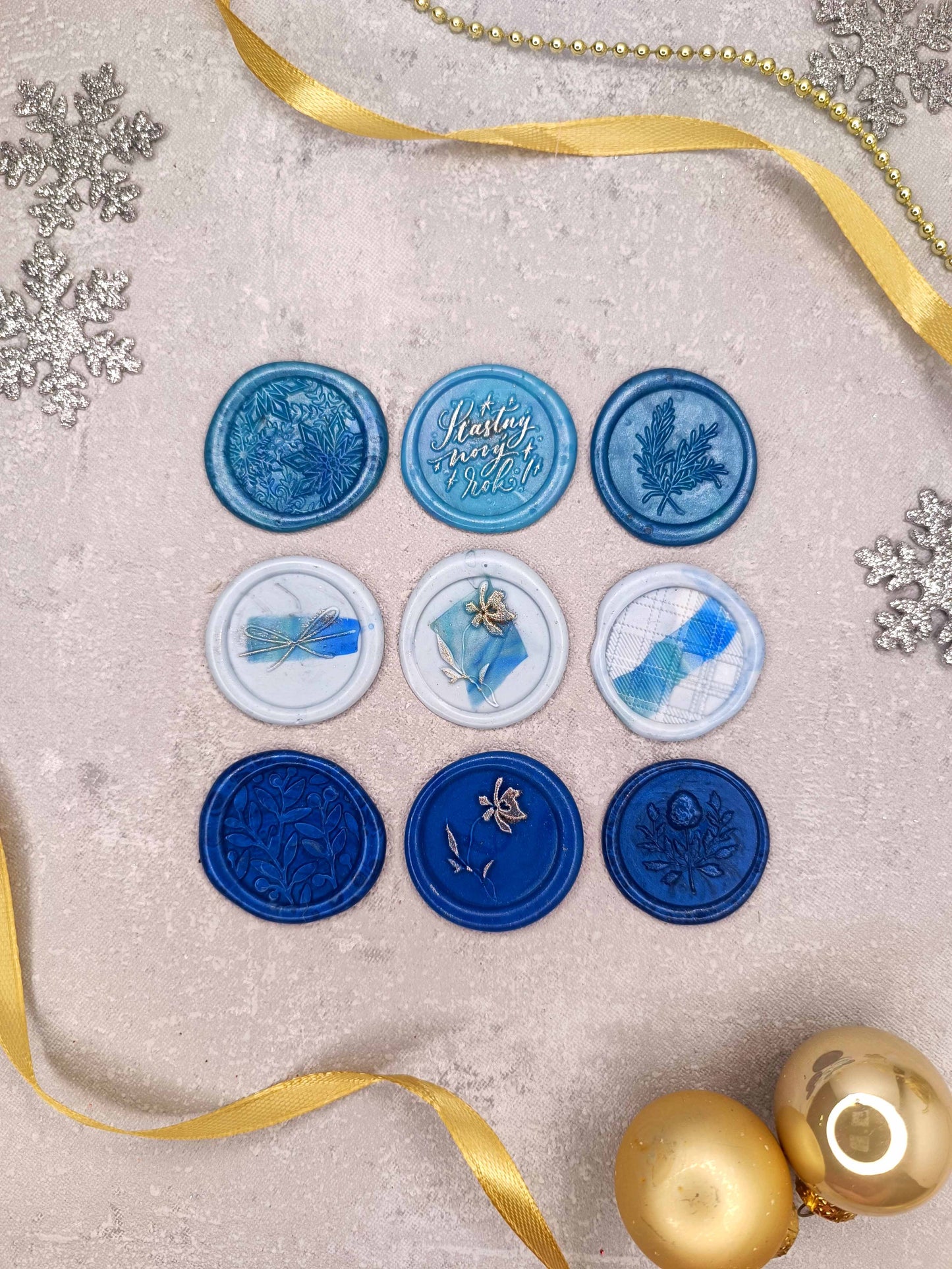 Vánoční samolepicí voskové pečetě