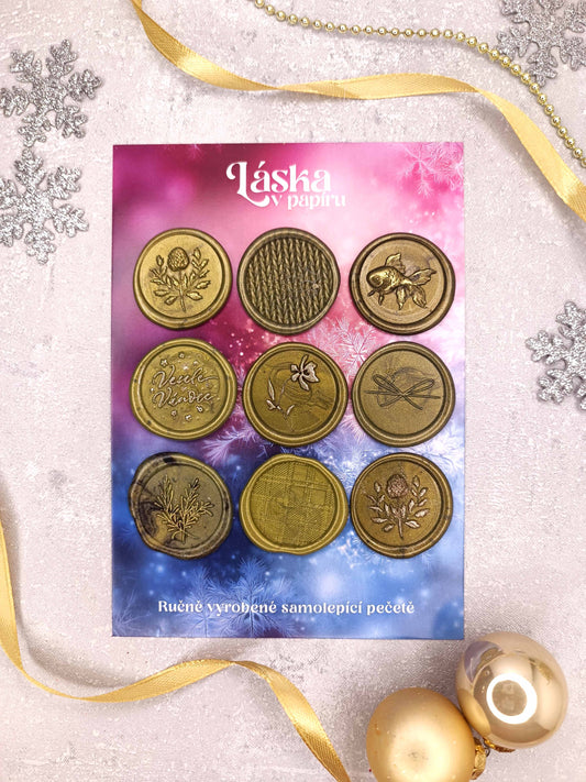 Vánoční samolepicí voskové pečetě