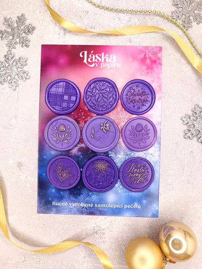 Vánoční samolepicí voskové pečetě