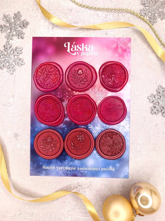 Vánoční samolepicí voskové pečetě