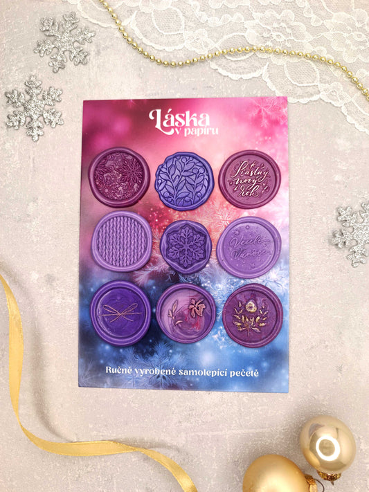 Vánoční samolepicí voskové pečetě