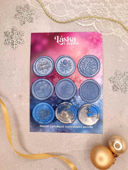 Vánoční samolepicí voskové pečetě