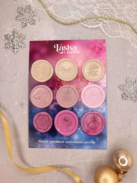 Vánoční samolepicí voskové pečetě