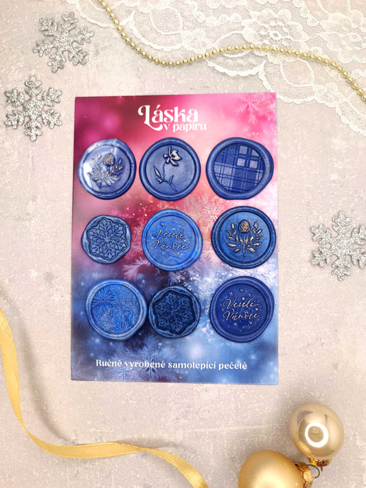 Vánoční samolepicí voskové pečetě