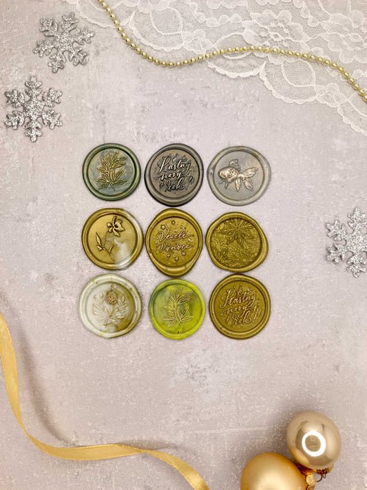 Vánoční samolepicí voskové pečetě