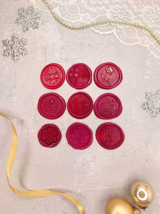 Vánoční samolepicí voskové pečetě