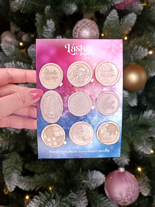 Vánoční samolepicí voskové pečetě