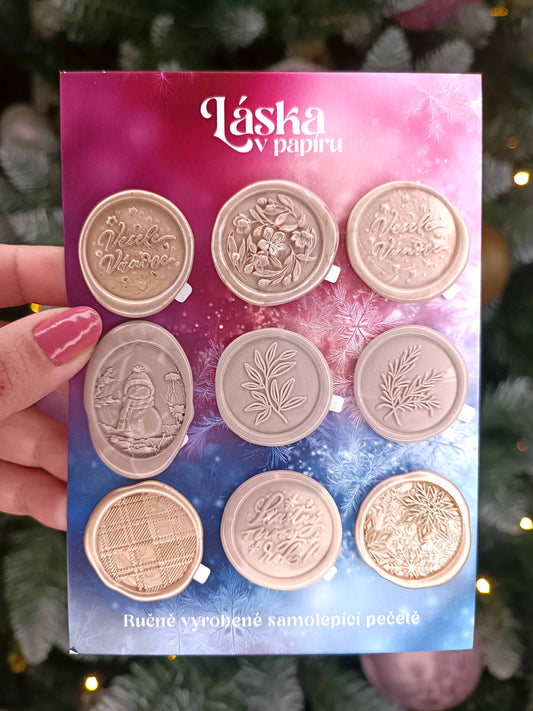 Vánoční samolepicí voskové pečetě