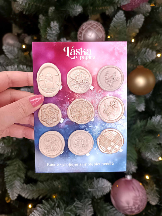 Vánoční samolepicí voskové pečetě