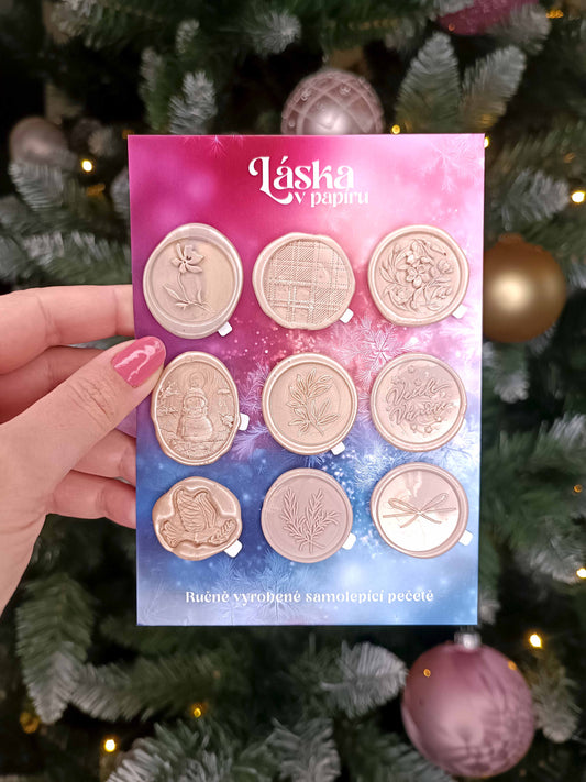 Vánoční samolepicí voskové pečetě