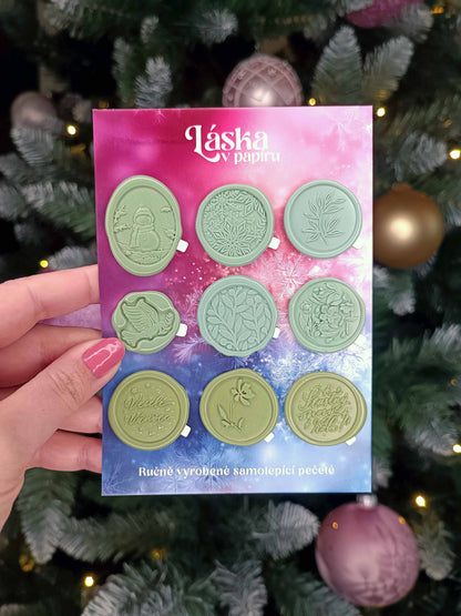 Vánoční samolepicí voskové pečetě