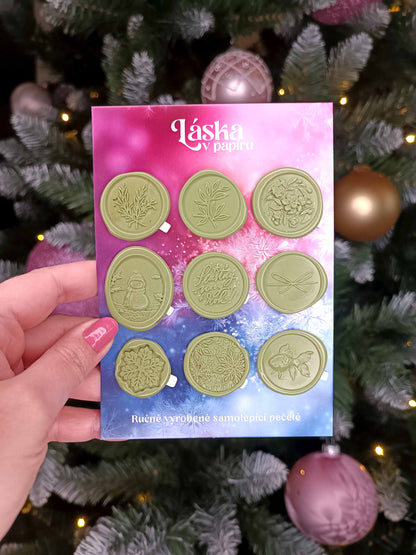 Vánoční samolepicí voskové pečetě