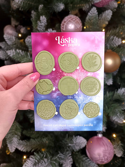 Vánoční samolepicí voskové pečetě