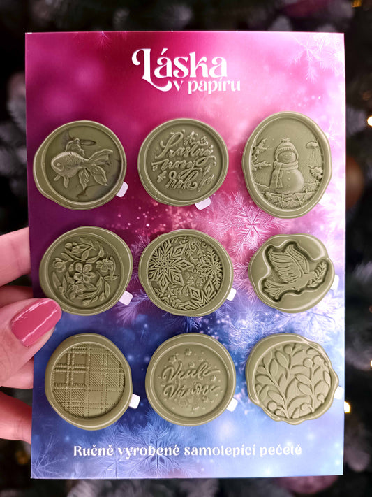 Vánoční samolepicí voskové pečetě